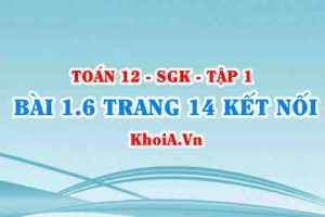 Bài 1.6 trang 14 Toán 12 tập 1 Kết nối tri thức